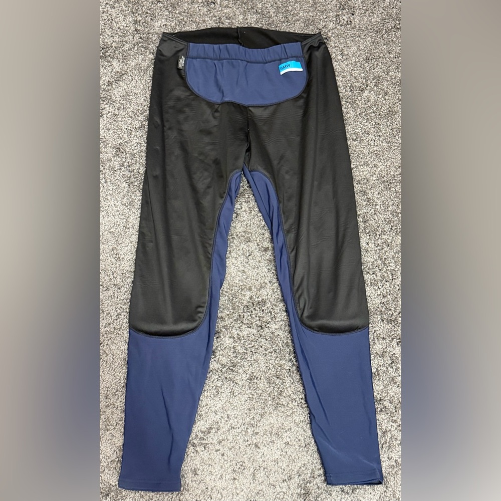 BMW Pants Schoeller Thermofleece Black Blue Moto Riding ComforTemp Fleece size L